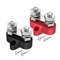 Terminal Stud 12-48V Bus Bar Heavy Duty Junction Block Insulated Single Dual Power Post for Marine Boat RV Applications.