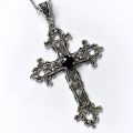 Y2K Punk Crystal Big Cross Pendant Necklaces for Women Men Gothic Irregular Cross Clavicle Chain Necklaces Aesthetic Jewelry.