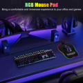 High-Quality XXL RGB Gaming Mouse Pad SMALL & Large Size with Gel Wrist Pad - Extended & Small Led Soft Cloth Mousepad Mat with Non-Slip Rubber Base & 14 Lighting Modes for Gamers, PC Computer, Laptop, Office - (800×300×4mm) - Black - FunBug. 