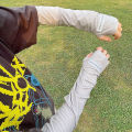Large Size Ice Sleeves for Men's Sun Protection Japanese Summer Outdoor UV Protection Loose Arm Sleeves Driving Outdoor Gloves.