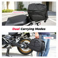 KEMIMOTO Motorcycle Tail Bag, Dual Use Motorcycle Rear Seat Bag with Waterproof Rain Cover Expandable Motorbike Bags. 