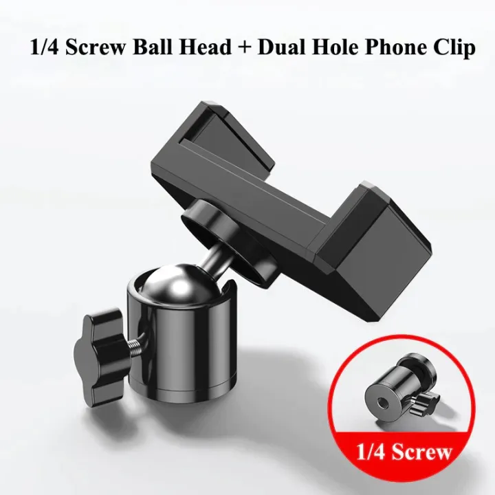 Selens%20Universal%20Mobile%20Phone%20Clip%20Bracket%20Holder%20360%20Rotation%201/4%20Screw%20Ballhead%20for%20Tripod%20%20Stand%20Monopod%20%20Liveing%20Photo%20Vlog%20-%20Image%205