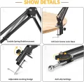 Overhead Phone Video Stand Phone suspension stand scissor arm comes with phone clip and ball head camera mount fitting well cell phone. 