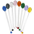 OANKR Glass Scoop Heat Resistant Glass Teaspoons Colorful Coffee Dessert Stirring Spoon Ice Cream Spoons Creative Kitchen Tools.