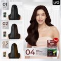 (1 pack) LYO shampoo with white hair, gray hair, organic LYO cream, white hair, hair dye, no hair loss, no hair loss. 
