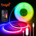 RGB COB LED Strip Light 5V USB FOB Tape Smart Tuya WiFi App Remote Control Flexible Ribbon Room Decor Work For Alexa  Home. 