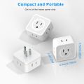US Plug Multi Tap Universal Power Strip Wall Outlet Extender 5 AC Outlets,Small Electrical Socket Splitter Travel Home Office. 