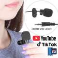 3 Meter Long wired Microphone For Smart phones/PC/Laptop Pro Wired Mic Microphone Collar for Voice Recording. 