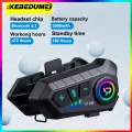 Kebidumei Motorcycle Helmet Headset Handsfree Call 2000mAh Stereo Anti-Interference Waterproof Music Player Wireless Earphone. 