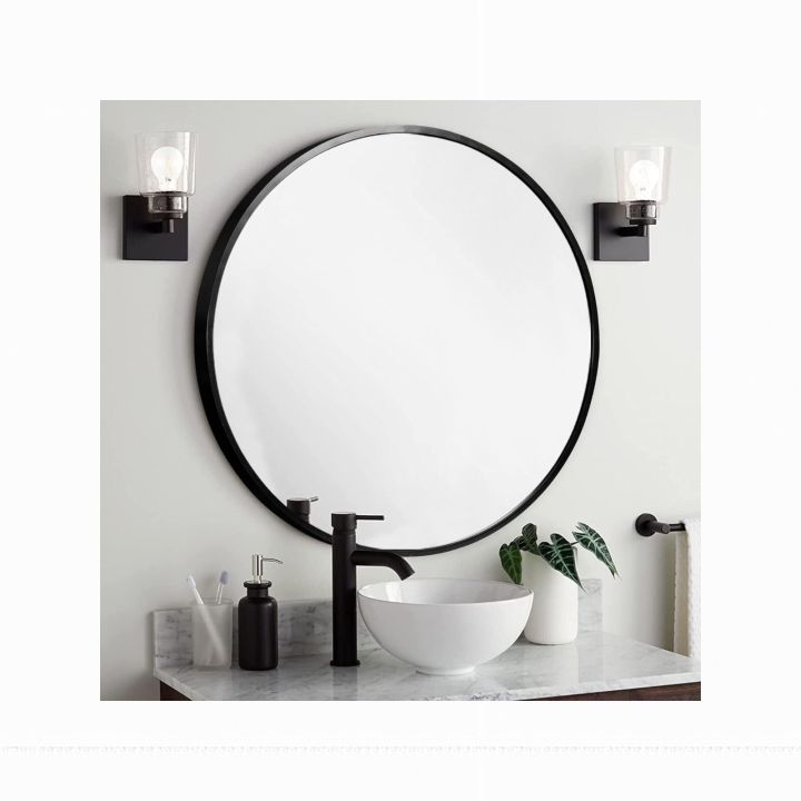 60%20x%2060%20cm%20Round%20Mirror%20Black%20/Modern%20Bathroom%20Wall%20Mirror%20Extra%20Large%20Decorative%20Vanity%20Mirror,%20Entranceway,%20Lavatory,%20Living%20Room%20etc%20-%20Image%202