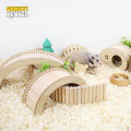 Hamster Wooden Steps Bridge Toy Guinea Pig Hedgehog Squirrel Arch Bridge Small Pet Exercise Toys Arch Bridge D9254. 