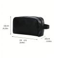 Large PU Toiletry Bag Waterproof Makeup Organizer Travel Cosmetic Case Portable Storage for Bathroom Essentials.