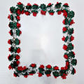 Artificial Red Flower and Green Leaf Hanging Bail 7 Feet for Home Office Wedding Decoration. 