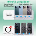Grippopso Magnetic Cell Phone Holder Griptok Socket 360° With Silicone Cover For Magsafe Grip Finger Ring Holder Stand. 