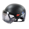 Men Motorcycle Helmet,Woman Electric Motor Car Scooter Bike Open Face Half Helmet,Anti-UV Safety Hat Bicycle Cap with Goggles. 