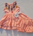 Hand embroidered soft cotton/lawn Frock with heavy neck work summer dress  for baby girls. 