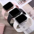 luxury led plated smart watch for girls and boys unisex white colour flexible Ajustable. 