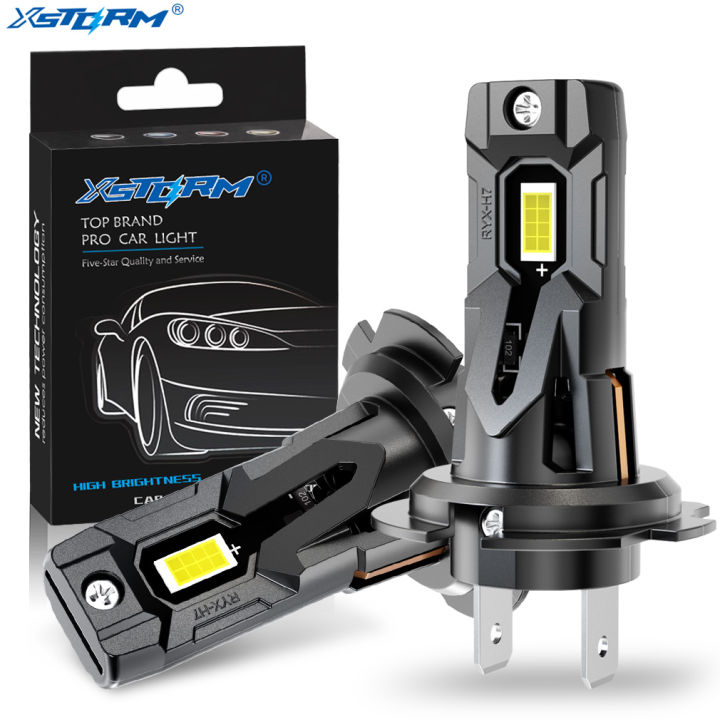 XSTORM H7 LED Headlight Bulbs 120W 30000LM H7 LED Light Auto Headlight fog 6000K 7035 CSP Headlamp With Turbo Fan Head Light