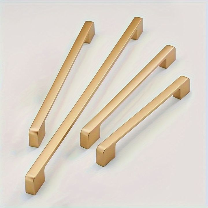 1-12pcs Elegant Matte Golden Aluminum Alloy Handles - Durable Painted ...