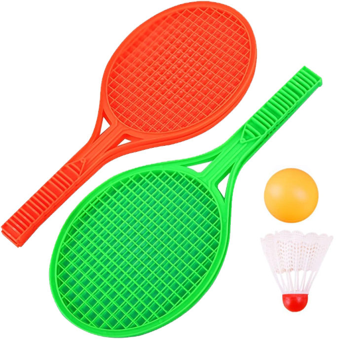 4pcs/set Mini Plastic Badminton Table Tennis Racket Set with 2 Balls ...