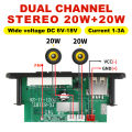 DC 12V  Bluetooth 5.0 MP3 Decoding Board 40W Amplifier Audio DIY MP3 Player Car FM Radio Module TF 3.5mm Mic USB Record Call. 