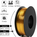 Silk PLA Filament 1.75mm for 3D Printer, Metal-Like Shiny Consumables250g/500g/1000g 1 Spool, Dimensional Accuracy +/- 0.02 mm.
