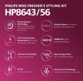 Philips HP8643/56 Dryer And Straightener Combo, Miss Fresher's Styling Kit (Purple). 