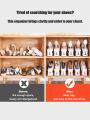 2/4/8PCS Space Saving Shoe Rack 2-Layer Adjustable Expandable Shoe Shelf for Closet Easy Assembly Shoe Organizer. 