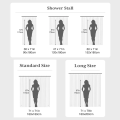 1 PC Lightweight Black Leaf Pattern Shower Curtain PEVA Plastic Waterproof Bathroom Curtain Bathroom Partition for Home. 