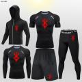 Anime Berserk Guts Men Sport Set Compression T-Shirt Pants Shorts Jacket Sets Men Gym Fitness Rashguard Training Clothes Jerseys. 
