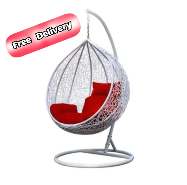 Hanging%20chair%20&%20Hanging%20swing%20With%20stand%20and%204%20red%20cousins%20-%20Image%202