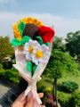 Handmade crochet flowers with complementary wrapping/for custom note message us/mother’s day gift/grafuation gift. 