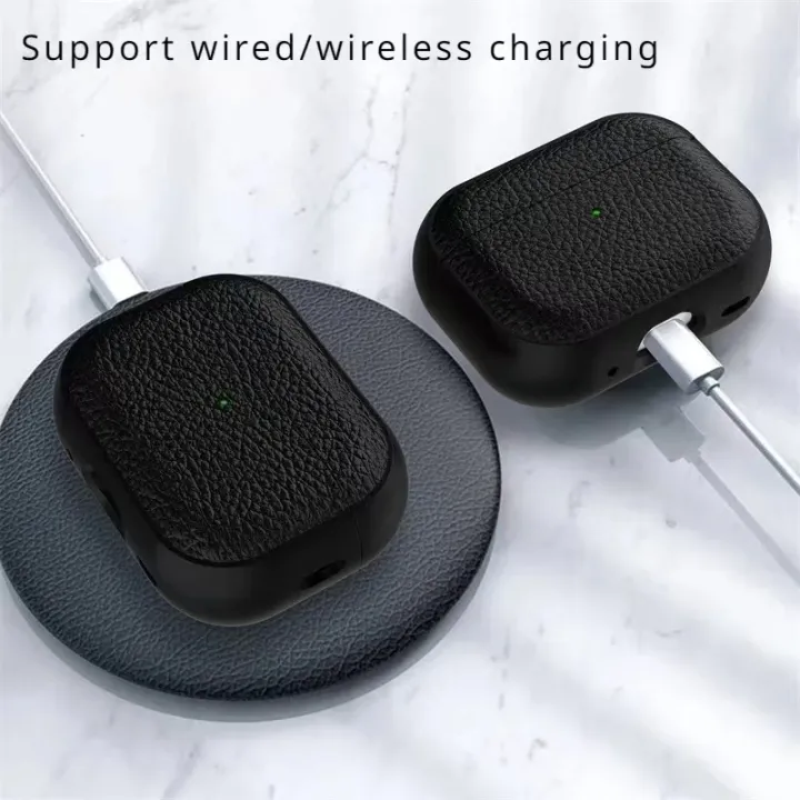 Leather%20Texture%20Case%20For%20Apple%20Airpods%201%202%203%204%20Airpods%20Pro%202%201%20Wireless%20Bluetooth%20Earphone%20Protective%20Cover%20With%20Anti-lost%20Hook%20-%20Image%204