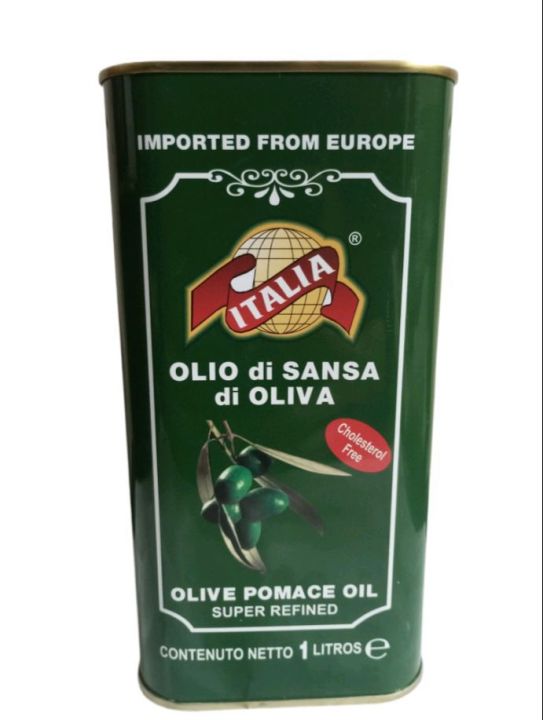 ITALIA POMACE OLIVE OIL 1 LITRE TIN PACK IMPORTED QUALITY