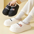 Winter Slippers For Women Bear Cartoon Outdoor Waterproof House Shoes For Men Plush Casual Shoes Indoor Fluffy Cotton Slippers. 