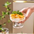 Crystal Glass Ice Cream Cups Set of 6- Premium European Ice Cream Bowls for Home - Multi- uses Serving Bowl for Chocolate falooda Sweet friuts Salad Dessert Cup. 