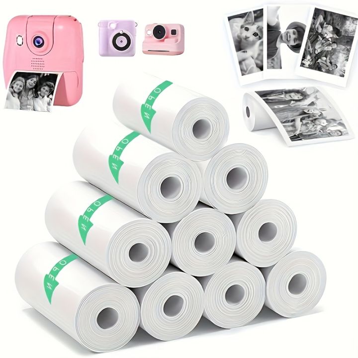 10Rolls Mini Thermal Printer Sticker Paper Self-Adhesive 57x25m ...