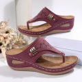 2026 New Women's Orthopedic Sandals Casual Wedge Sandals Breathable Thick Bottom Beach Shoes Comfortable Pinch Toe Sandals.