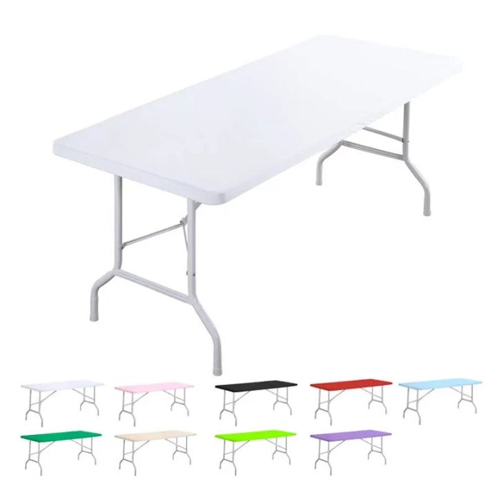 1pc Washable Rectangular Tablecloth for Outdoor Parties and Camping- Foldable, Elastic and Fitted - 4ft/6ft Size Fabric for Home
