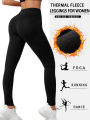 Women's Thermal Fleece Lined Leggings. Super Soft Low Rise Design Perfect for yoga, Running and Winter Activities. 
