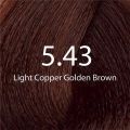 Eazicolor 5.43 Light Copper Golden Brown Eazicolor Professional Permanent Hair Colour With Developer. 
