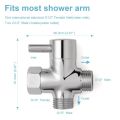 Brass 3-way G1/2 Shower Diverter Valve Water Separator Shower Tee Adapter Adjustable Faucet Switcher Bathroom Replacement Part.