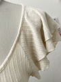 New women's fashion low-neck lace-sleeve bow-tie decoration plus-size women's T-shirt.