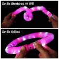 LED Stretch Tubes | Glow in Dark Pop Tubes | Sensory Stress Relief Fidget Toy for Kids & Adults Bright LED Lights – Glow in the dark with colorful LED lights for extra fun.. 