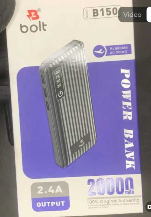 Power%20bank%20High%20Capacity%2020,000%20MAH%20(Actual%208,000),%20Bolt%20Original%20Power%20Bank,%202.4A%20Output%20Fast%20Charging%20with%20torch%20light%20built-in%20-%20Image%202