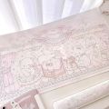 Pink Kawaii Cat Office Desk Mat Computer Keyborad Large  Mouse Pad Cute Cartoon Design Mousepad House decoration. 