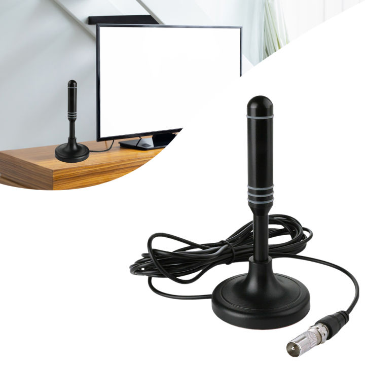 Portable TV Antenna 300cm Coax Cable Indoor Outdoor Digital HD Freeview Aerial DVB-T DVB-T2 DAB Plug and Play for Smart TV