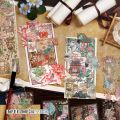 Mr. Paper, 2pcs/pack, 3D Hot Stamping Long Strip Stickers, Chinese Antique Style Lotus Themed Sticker Decoration Scrapbook. 