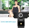 Full HD Webcam 1080P 30fps Laptop Computer PC Web Cam Camera Built In Microphone For Video Calls Conference Live Work Tripod.