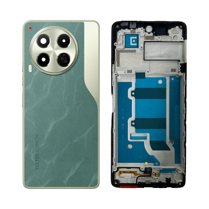 Tecno Camon 30 Full Body Panel Replacement - Middle Chassis + Back Shell + Buttons - Green